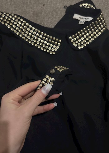 Siyah Zincir Detaylı Gotik Kadın El Zinciri - Görsel 3