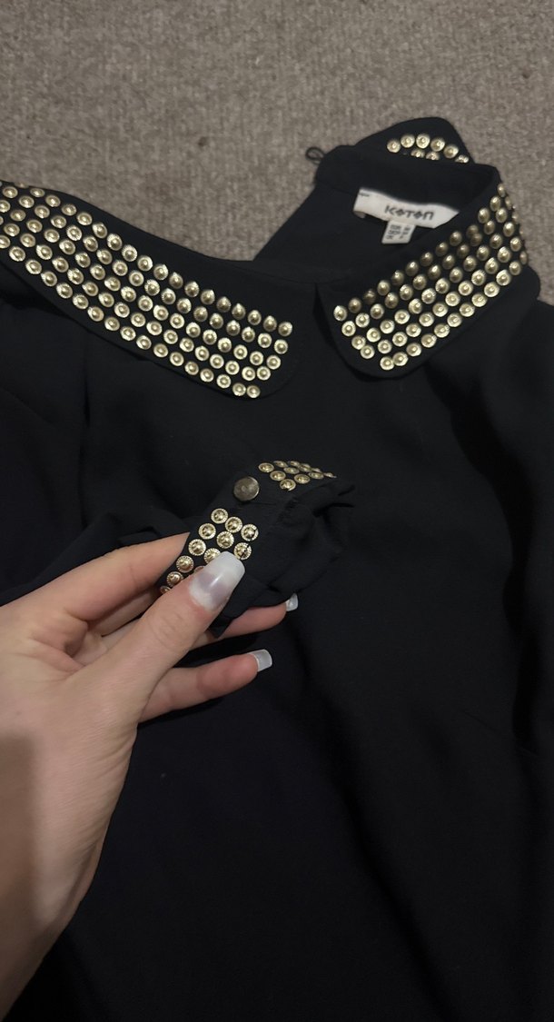 Siyah Zincir Detaylı Gotik Kadın El Zinciri - Görsel 2