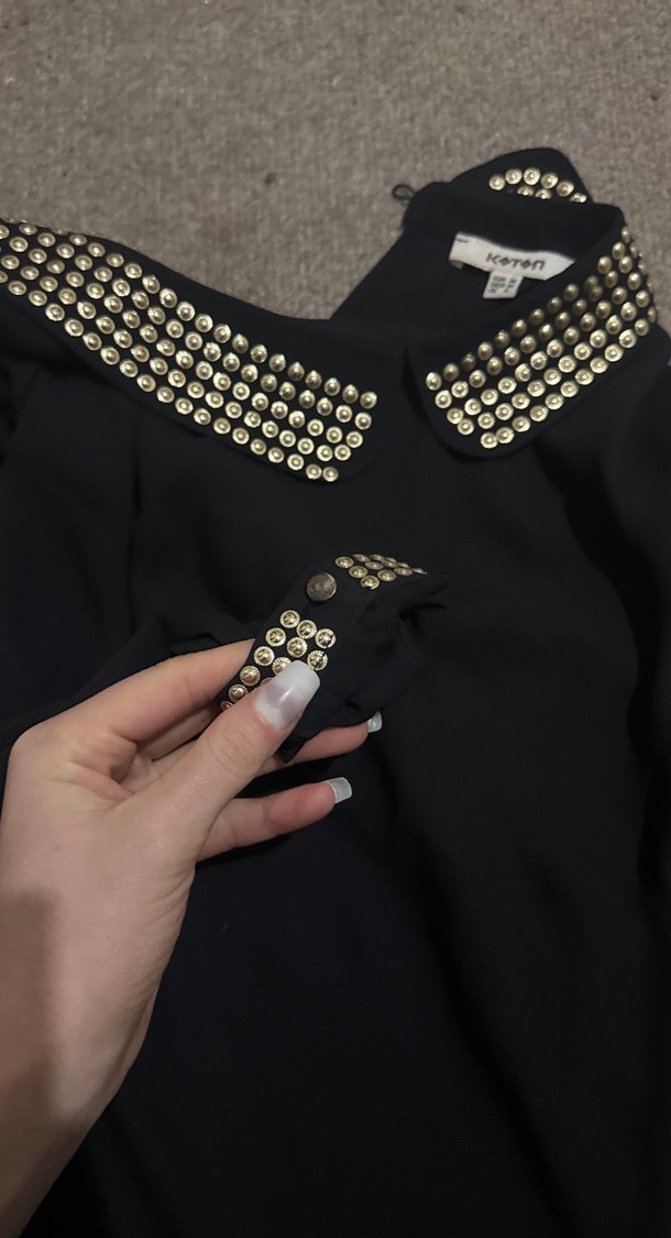 Siyah Zincir Detaylı Gotik Kadın El Zinciri - Görsel 3