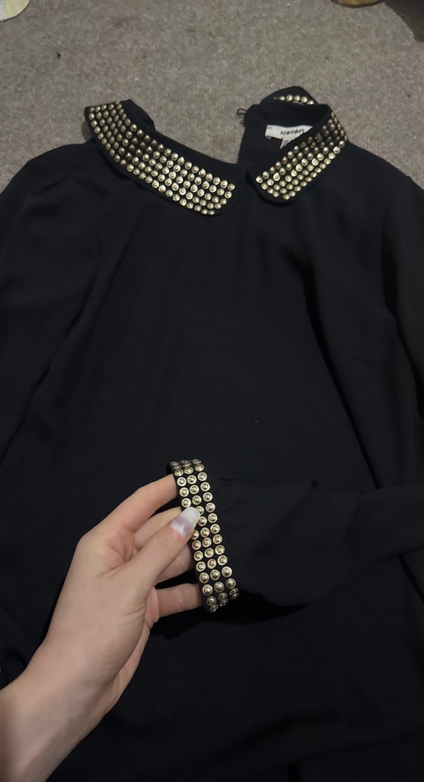 Siyah Zincir Detaylı Gotik Kadın El Zinciri - Görsel 4