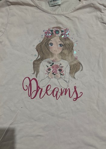 Kız Çocuk Pembe Pamuklu Uzun Kollu Tişört - Görsel 2