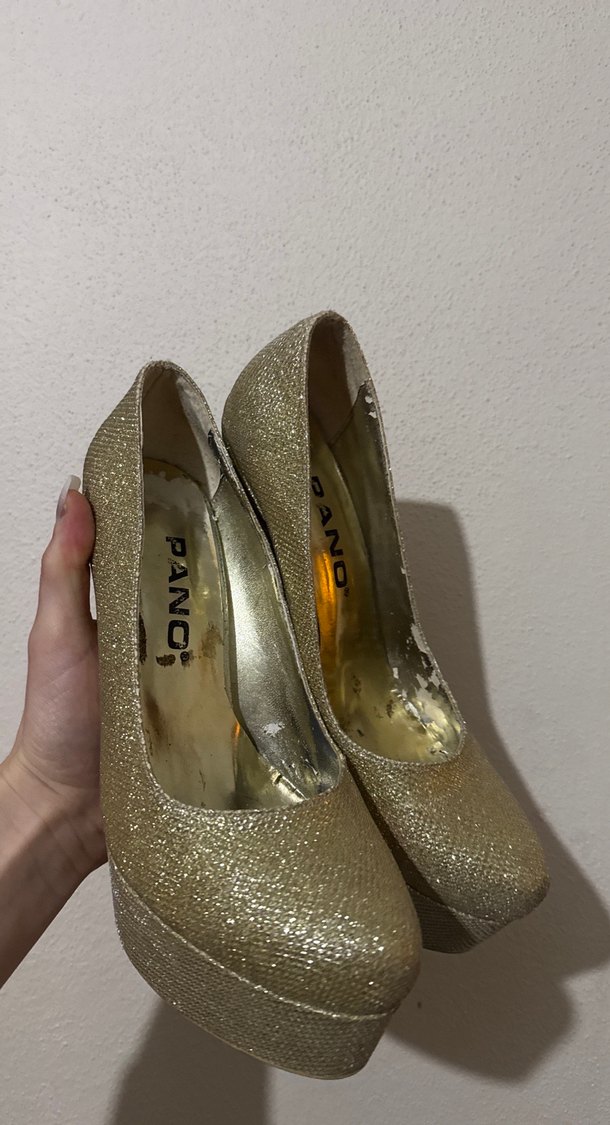 Kadın simli topuklu ayakkabı 40 numara - Görsel 4