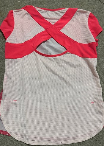 Dantel Detaylı pembe  kız çocuk spor tişört - Görsel 5