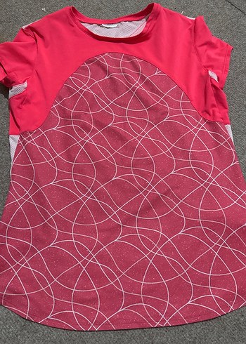 Dantel Detaylı pembe  kız çocuk spor tişört - Görsel 3