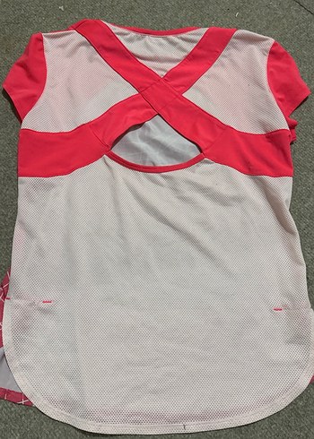 Dantel Detaylı pembe  kız çocuk spor tişört - Görsel 7