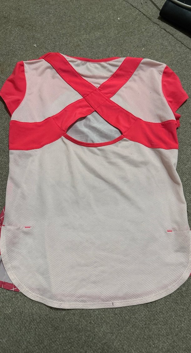 Dantel Detaylı pembe  kız çocuk spor tişört - Görsel 5