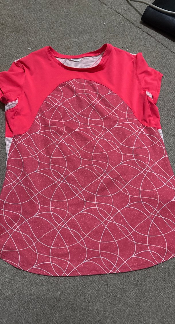 Dantel Detaylı pembe  kız çocuk spor tişört - Görsel 2