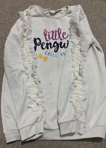 Kız Çocuk Beyaz Uzun Kollu Baskılı Tişört - Görsel 12