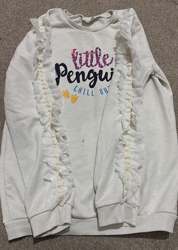 Kız Çocuk Beyaz Uzun Kollu Baskılı Tişört - Görsel 11