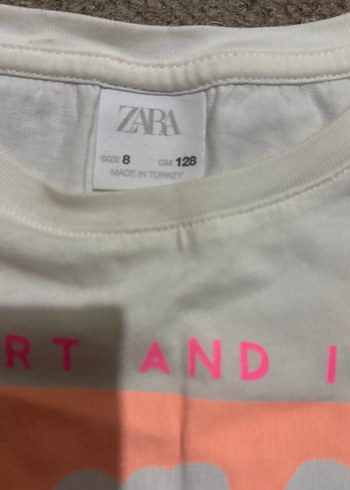 Kız Çocuk Pembe Baskılı Pamuk Tişört - Görsel 8