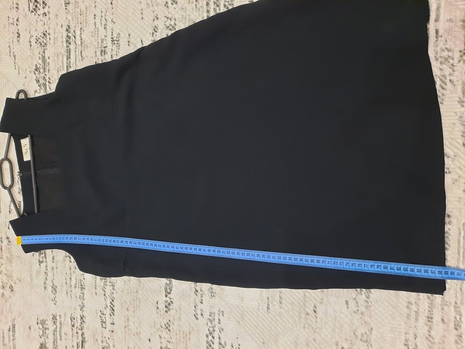 Siyah Midi Kadın Kolsuz elbise SaS - Görsel 4