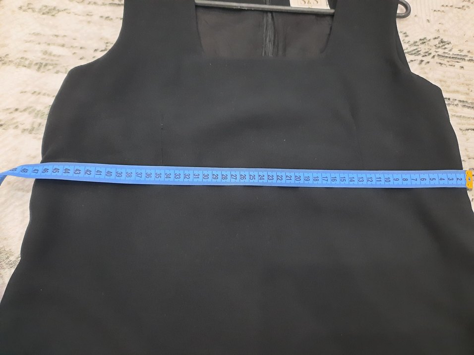 Siyah Midi Kadın Kolsuz elbise SaS - Görsel 3