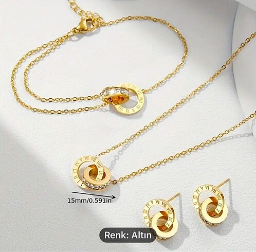 Bvlgari Bulgari Model Takı Seti Gold