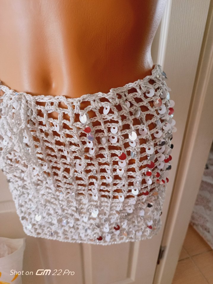 el örgusu file pullu etek - Görsel 5