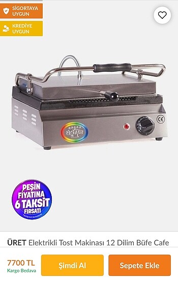 Ürfet tost makinası