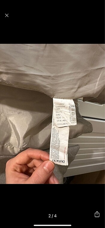 xs Beden gri Renk DeFacto kaşe kaban