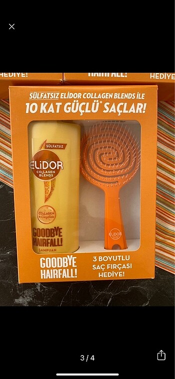  Beden Elidor şampuan tarak seti