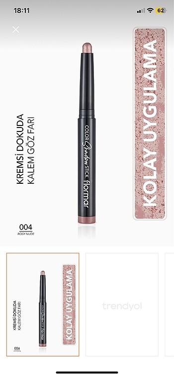  Beden Flormar kalem göz farı 004 rosy nude