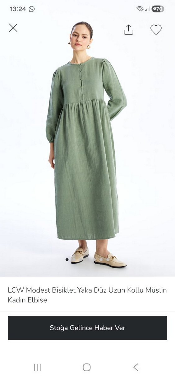 Lcw Modest Müslin Elbise - Görsel 5