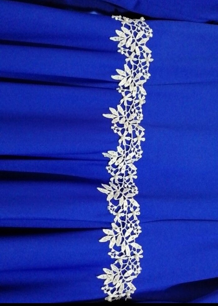 Saks mavisi elbise - Görsel 2