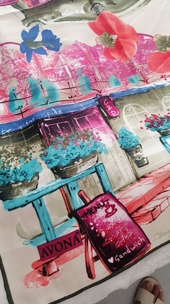 Desenli Eşarp Avona  - Görsel 2