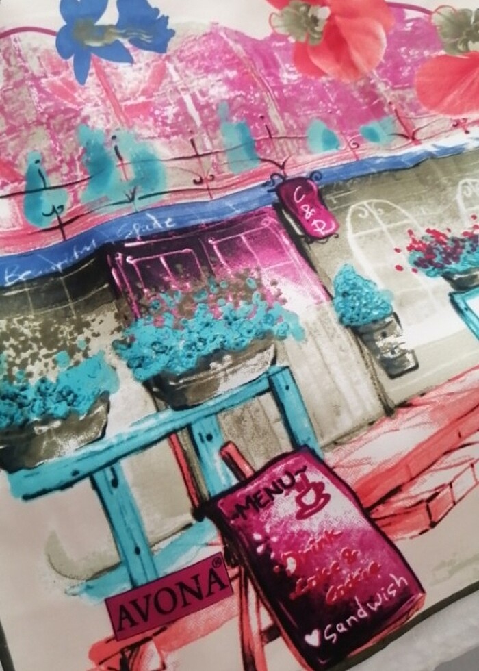 Desenli Eşarp Avona  - Görsel 2