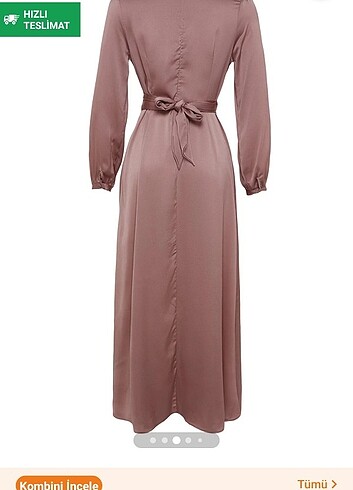 Gül Kurusu Tesettür Elbise  - Görsel 3