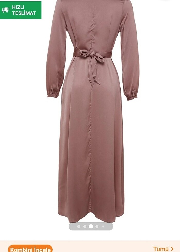 Gül Kurusu Tesettür Elbise  - Görsel 3