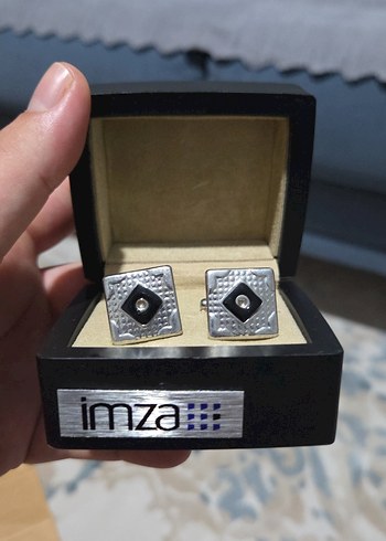 Gri Siyah Modern Erkek Kol Düğmesi