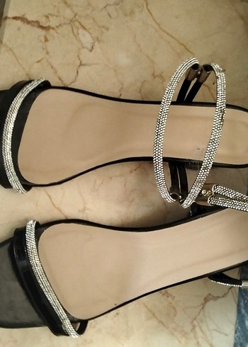 42 Beden siyah Renk Siyah Yılan Desenli Stiletto Topuklu Kadın Ayakkabı