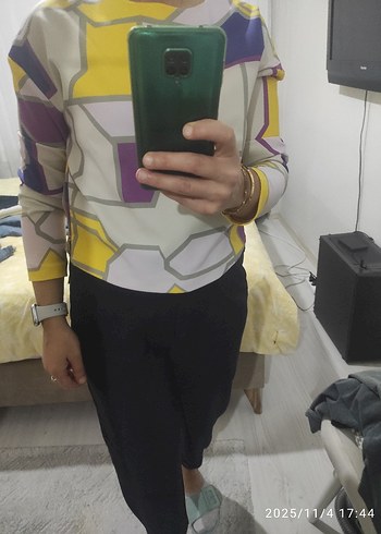 nocturne marka klasik kısa bluz - Görsel 5