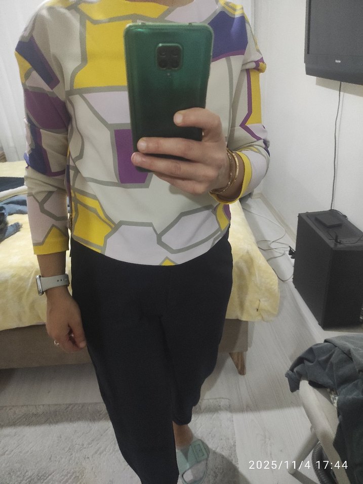 nocturne marka klasik kısa bluz - Görsel 5