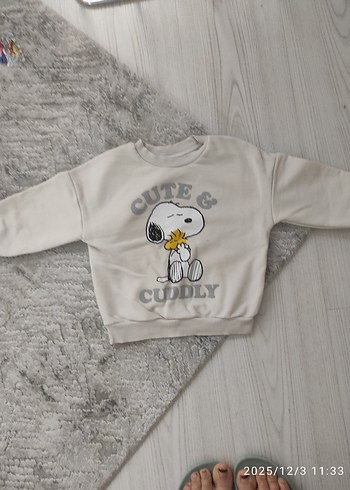 erkek Çocuk Gri Sweatshirt, Uzun Kollu,  temiz kusursuz lekesiz - Görsel 2