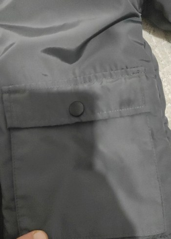 Erkek Çocuk Kapüşonlu Gri Mont - Görsel 5