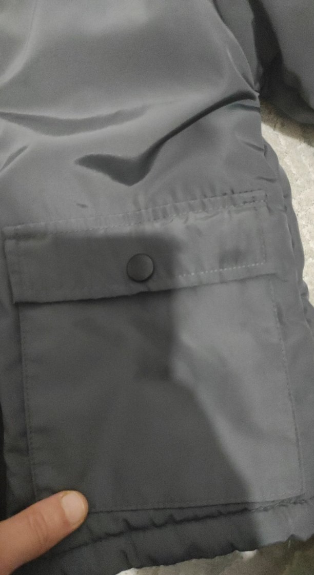 Erkek Çocuk Kapüşonlu Gri Mont - Görsel 5