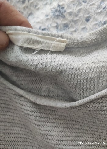 Gri erkek Keten Triko Kazak - Görsel 3