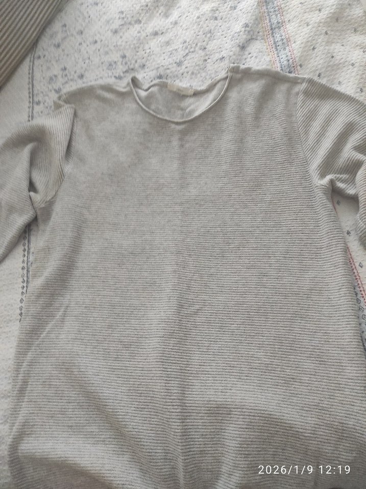 Gri erkek Keten Triko Kazak - Görsel 2