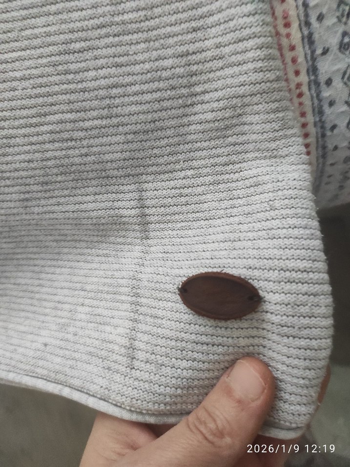 Gri erkek Keten Triko Kazak - Görsel 4