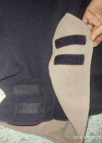 Fermuarlı mor kadın Polar Sweatshirt - Görsel 3