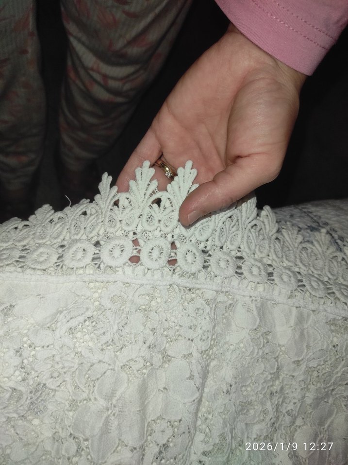 Dantel Detaylı Bohem Uzun Beyaz Elbise - Görsel 4