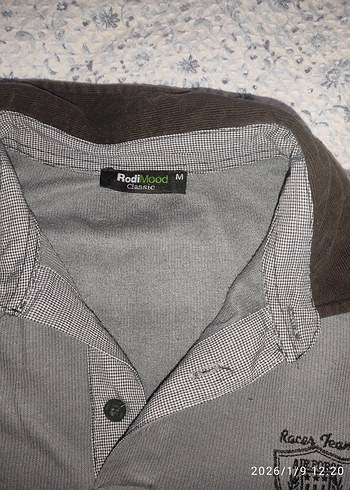 Gri Erkek Polo Yaka Uzun Kollu Tişört - Görsel 2