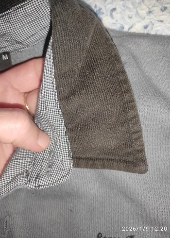 Gri Erkek Polo Yaka Uzun Kollu Tişört - Görsel 5