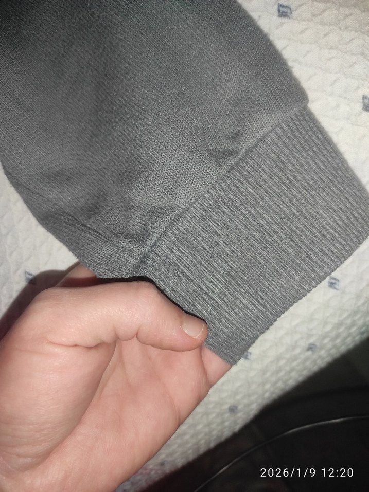 Gri Erkek Polo Yaka Uzun Kollu Tişört - Görsel 4