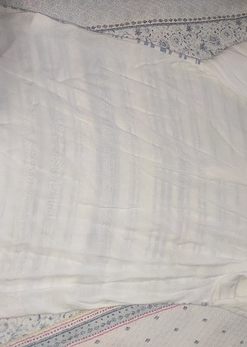 Uzun Kollu Beyaz Bohem Kadın Gömlek - Görsel 4