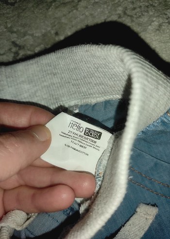 Erkek Çocuk Gri Bel Lastikli Kot Şort - Görsel 3