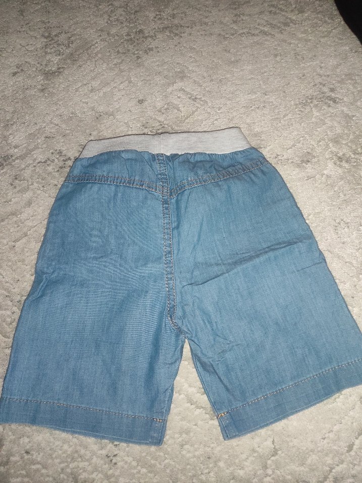 Erkek Çocuk Gri Bel Lastikli Kot Şort - Görsel 2