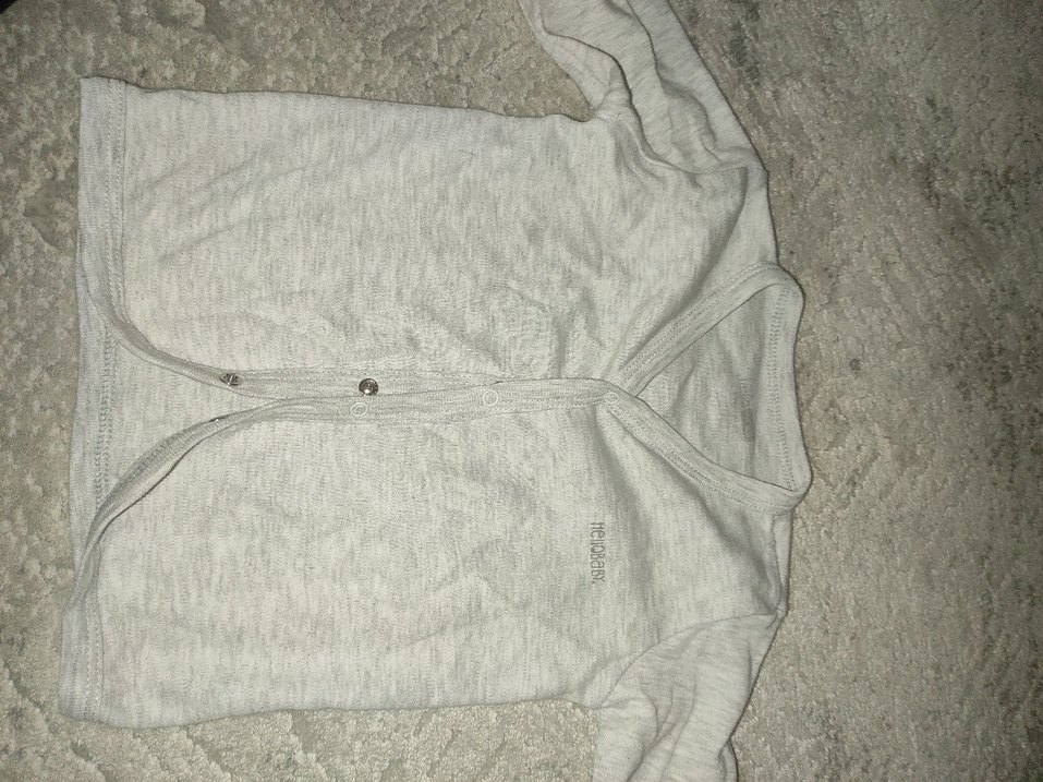 Gri Uzun Kollu Bebek Body - Görsel 3