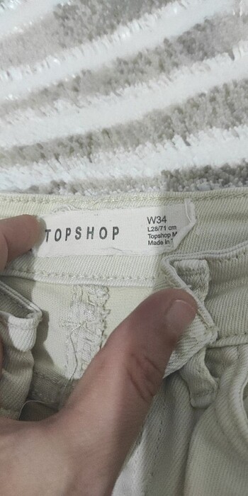 Topshop krem jean