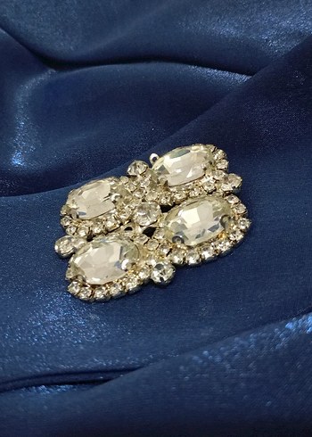 Tesettür Mavi Saten Kadın Abiye Elbise - Görsel 5