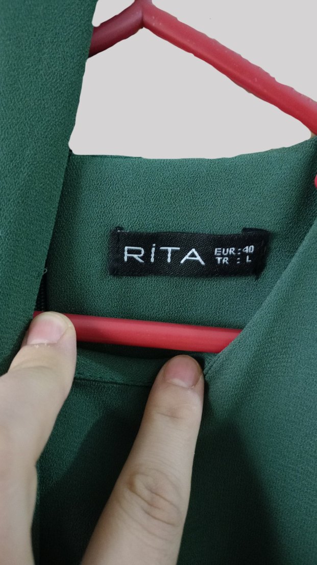 Yeşil Uzun Kadın Elbise - Görsel 4